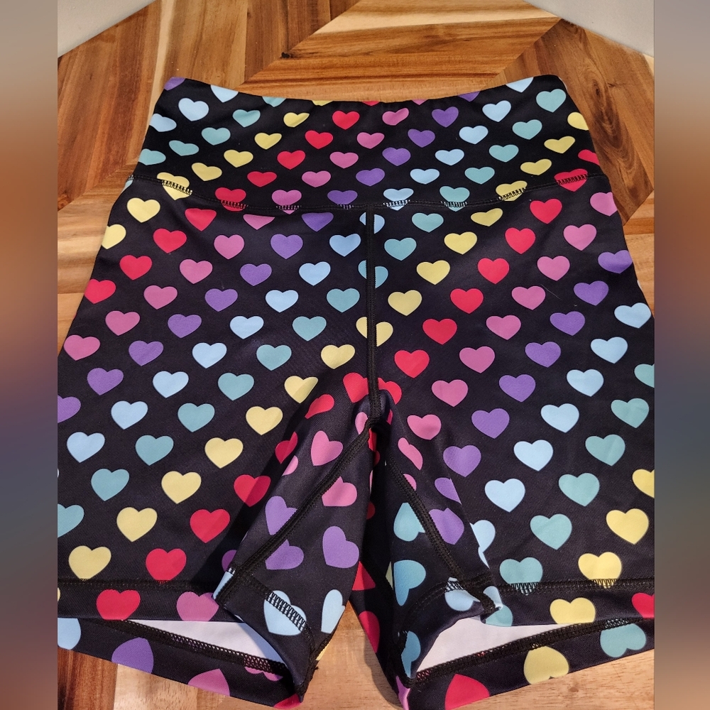 WOD Bottom Rainbow 🌈 Heart  5 Inch Shorts